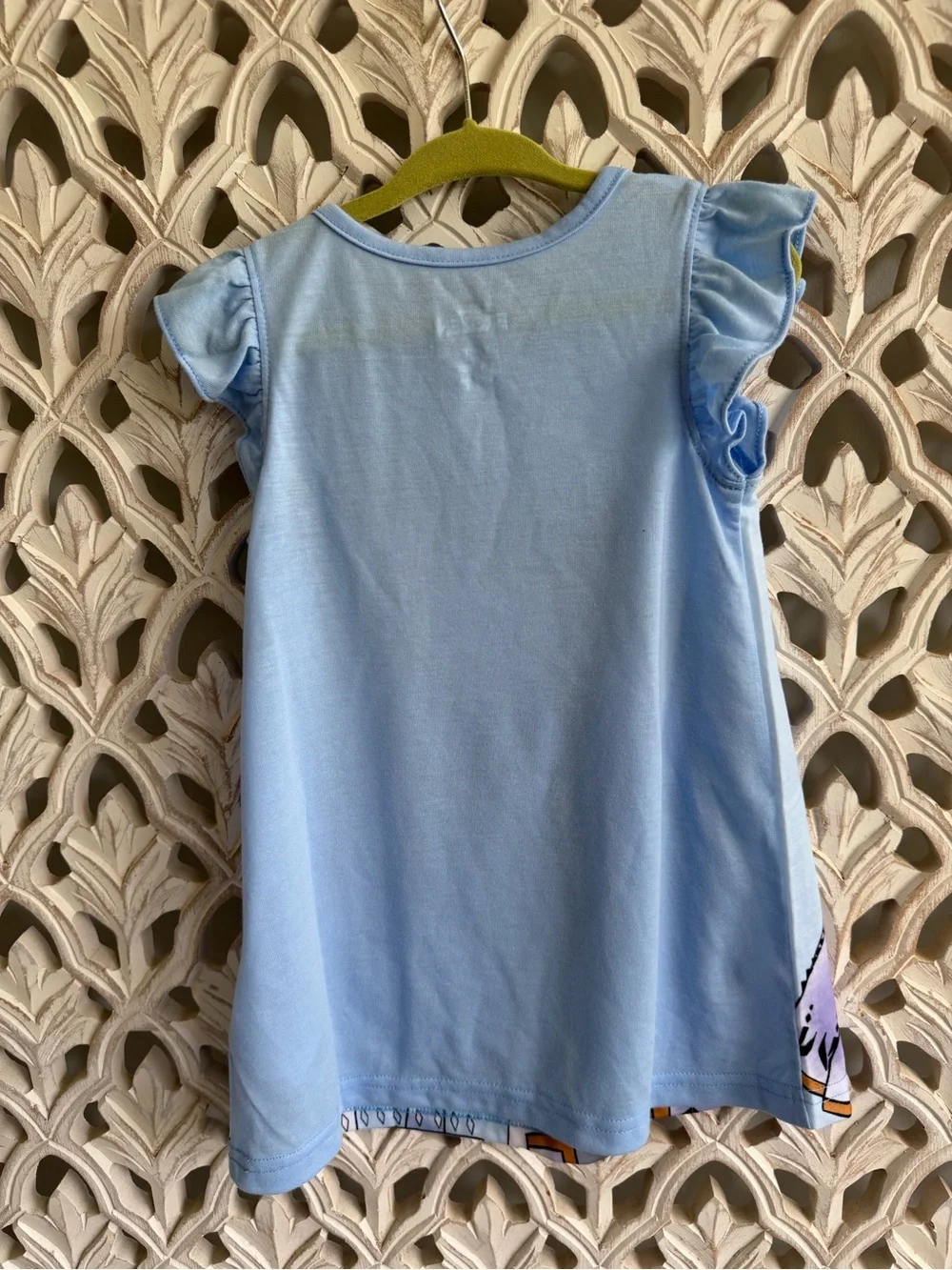 NWT Disney Frozen Anna and Elsa Blue Snowflake Flutter Sleeve Nightgown, 2T